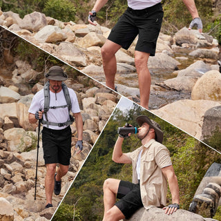 Cargo Shorts für Herren - Kurze Wasserdichte Wanderhose für Outdoor