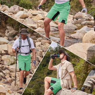 Cargo Shorts für Herren - Kurze Wasserdichte Wanderhose für Outdoor