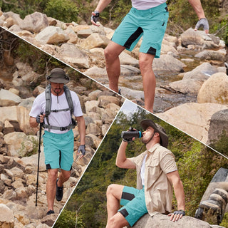 Cargo Shorts für Herren - Kurze Wasserdichte Wanderhose für Outdoor