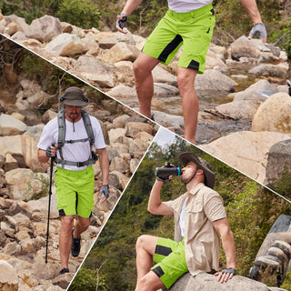 Cargo Shorts für Herren - Kurze Wasserdichte Wanderhose für Outdoor