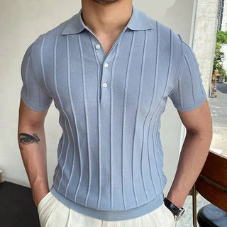 Poloshirt Monaco für Herren - Gestreiftes Polo-Shirt mit kurzen Ärmeln für Sommer