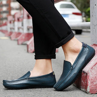 Loafers für Herren - Stilvolle Lederschlüpfer Halbschuhe für Sommer