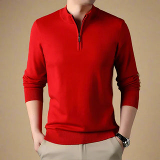 Troyer - Casual Strick Pullover mit Zip für Herren