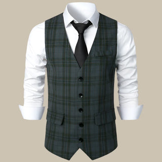 Ganti Oxford Trachtenwesten | Retro ärmelloses kariertes Gilet für Herren