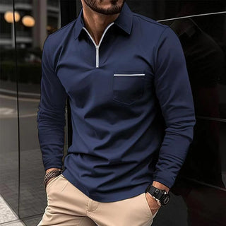 Premium Langarm Poloshirt für Herren