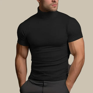 Dwayne Turtleneck T-shirt | Stilvolles Muscle-Fit T-Shirt mit Rollkragen für Herren