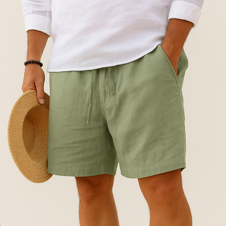 Bermuda Shorts für Herren - Kurze Hosen in Leinen-Optik für den Sommer