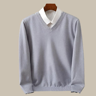 Pullover für Herren - Klassischer V-Ausschnitt Pullover
