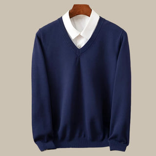 Pullover für Herren - Klassischer V-Ausschnitt Pullover