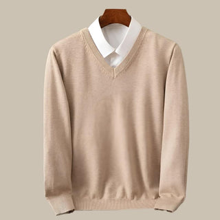 Pullover für Herren - Klassischer V-Ausschnitt Pullover