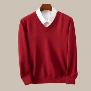 Pullover für Herren - Klassischer V-Ausschnitt Pullover