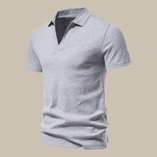 Poloshirt für Herren - Stilvolles Merino-Look-Polo mit kurzen Ärmeln für Sommer