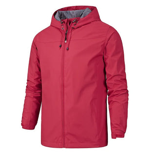 Regenjacken für Herren - Wasserfeste Windjacke mit Kapuze