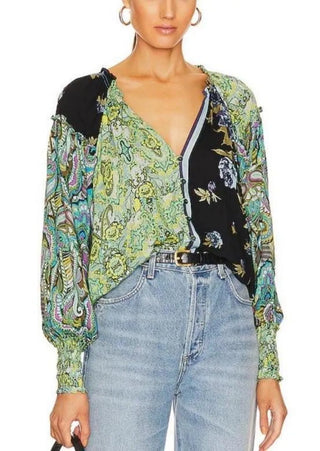 Bluse für Damen - Oversized-Bluse im Boho-Style