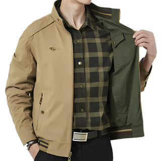 Falconi Freizeitjacke |  Moderne militärische Zweireihige Zwischenjacke für Männer