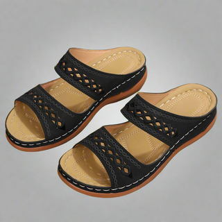 Sandaletten für Damen - Bequeme Sandalen mit Fußbett für Sommer