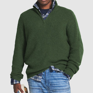 Troyer - Business Casual Strick-Pullover mit Reißverschluss für Herren