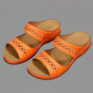 Sandaletten für Damen - Bequeme Sandalen mit Fußbett für Sommer