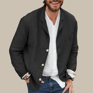 Sakko für Herren - Eleganter italienischer Leinen-Optik Sommerjacke