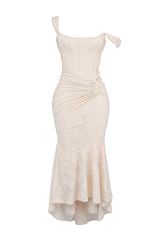 Abendkleid für Damen - Elegantes Midikleid mit Raffung für Hochzeiten