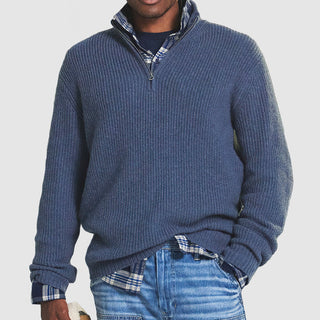 Troyer - Business Casual Strick-Pullover mit Reißverschluss für Herren