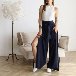 Hosenrock - Luftige weite Sommerhose in Leinen-Optik