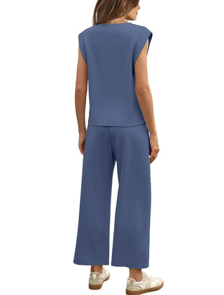 Zweiteiler für Damen - Lässiges Top mit Palazzo-Hose für den Sommer