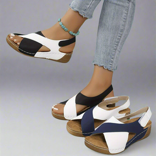 Sandaletten für Damen - Beqeueme Sandalen mit Fußbett für Sommer