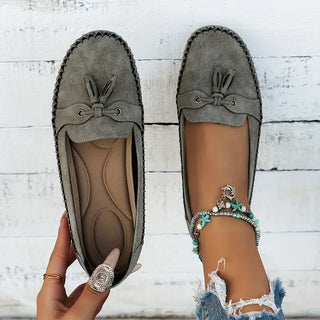 Halbschuhe für Damen - Bequeme Mokassins mit Fußbett für Sommer