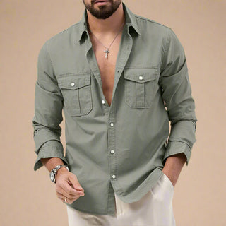 Cargo Hemd für Herren - Klassische Hemdjacke für den Sommer
