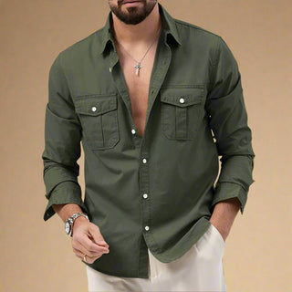 Cargo Hemd für Herren - Klassische Hemdjacke für den Sommer