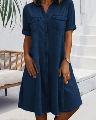 Jeanskleid für Damen - Elegantes Hemdblusenkleid für den Sommer