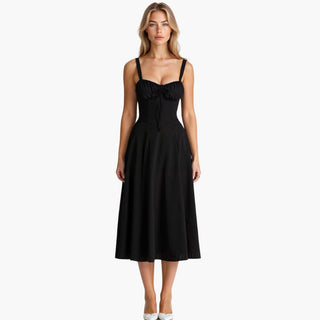 Sommerkleid für Damen - Elegantes langes Brautjungfernkleid mit Korsage