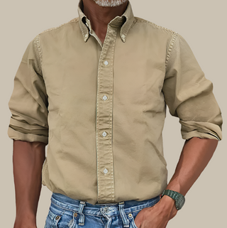 GENTS Hemd | Klassisches Dry-washed Retro-Casual-Overshirt für Herren