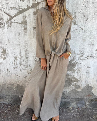 Zweiteiler für Damen - Luftige Twin Set Mit Bluse und Sommerhose