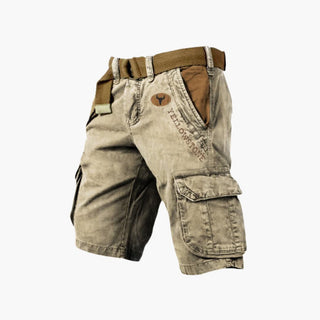 Cargoshorts für Herren - Robuste Sommer Bermudas mit Gürtel für Outdoor