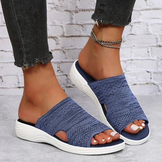 Pantoletten für Damen - Stilvolle Keilsandalen mit Fußbett für Sommer