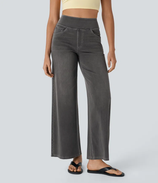 ActiveFit Jeans - Weite Bundfaltenhose mit Bauch-Weg Effekt