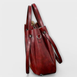 Bio-Leder Taschenset – Shopper, Handtasche und Portemonnaie für Damen