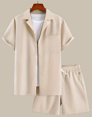 Zweiteiler für Herren - Twin Set mit Shirt und Sweat Short für den Sommer