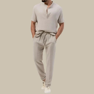 Zweiteiler für Herren - Premium Twin Set mit Hemd und Sommerhose
