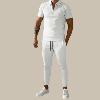 Zweiteiler für Herren - Stilvolles Sommerset mit Poloshirt und Jogger