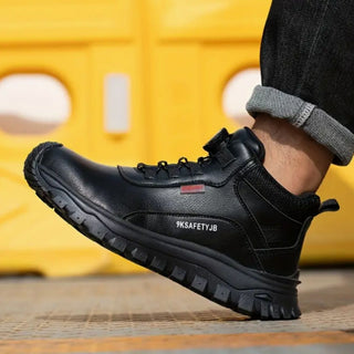 Ultraleichte S3 Sicherheitsschuhe - Halbhohe Wasserdichte Arbeitschuhe mit rutschfester Sohle für Herren