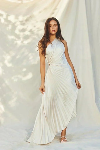 Abendkleid für Damen - Elegantes One-Shoulder Brautjungfernkleid