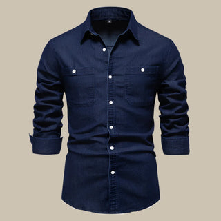 Hemdjacke für Herren - Casual Übergangsjacke mit Brusttaschen