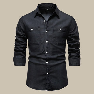 Hemdjacke für Herren - Casual Übergangsjacke mit Brusttaschen