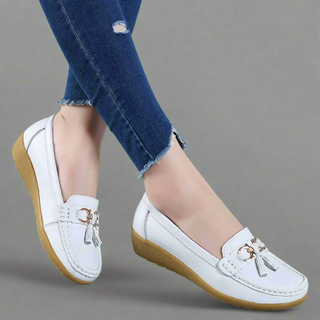 Halbschuhe für Damen - Bequeme Mokassins mit Komfort-Fußbett für Sommer