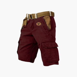 Cargoshorts für Herren - Robuste Sommer Bermudas mit Gürtel für Outdoor