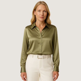 Satinbluse - Elegante Damenbluse für Business und Freizeit