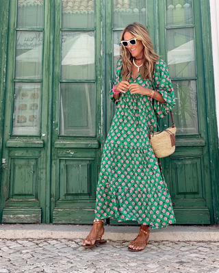 Sommerkleid für Damen - Luftiges italienisch A-linien Sommerkleid